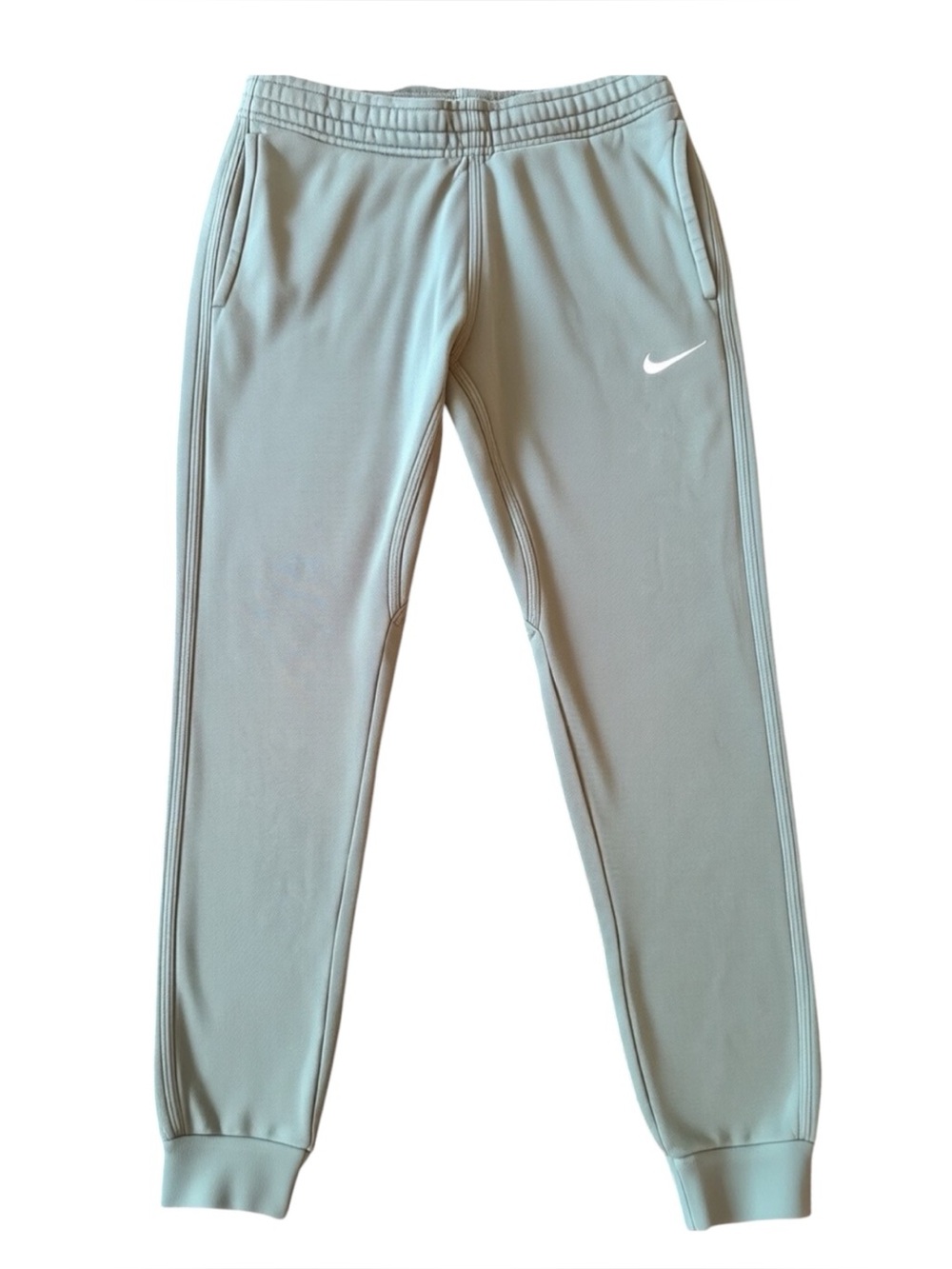 Nike Sportswear Club Fleece Green Jogger Sz S Elastic Tie Waist Ribbed Cuff GUC